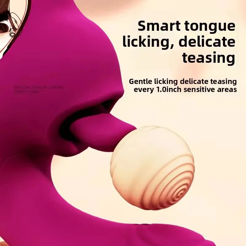 Handheld Female Masturbator Bass Quiet Tongue Licking Vibrator