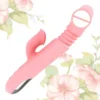 USB Rechargeable Multi-Function Women's Sex Machine G-Spot Vibrator Heated Stretchable Dildo Clit Rotate Stroke Clit Rotate
