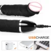 Rechargeable 7 Vibration Modes Silicone Realistic Vibrating Dildo Female Masturbation G-Spot Dildo Vibrator for Women Sex Toy