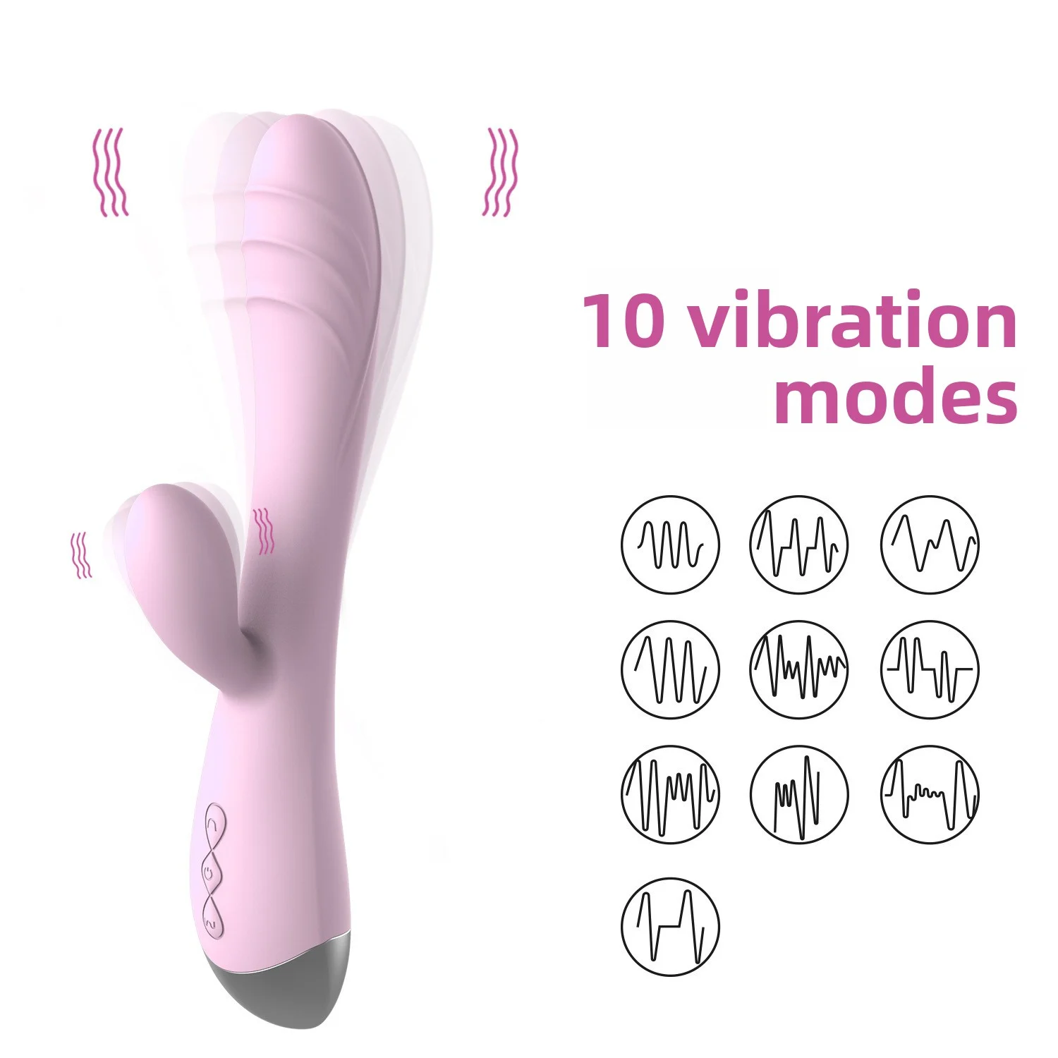 Vibrating Double-Headed AV Stick Female Orgasm Masturbator Strong Shock Massage for Female Masturbation