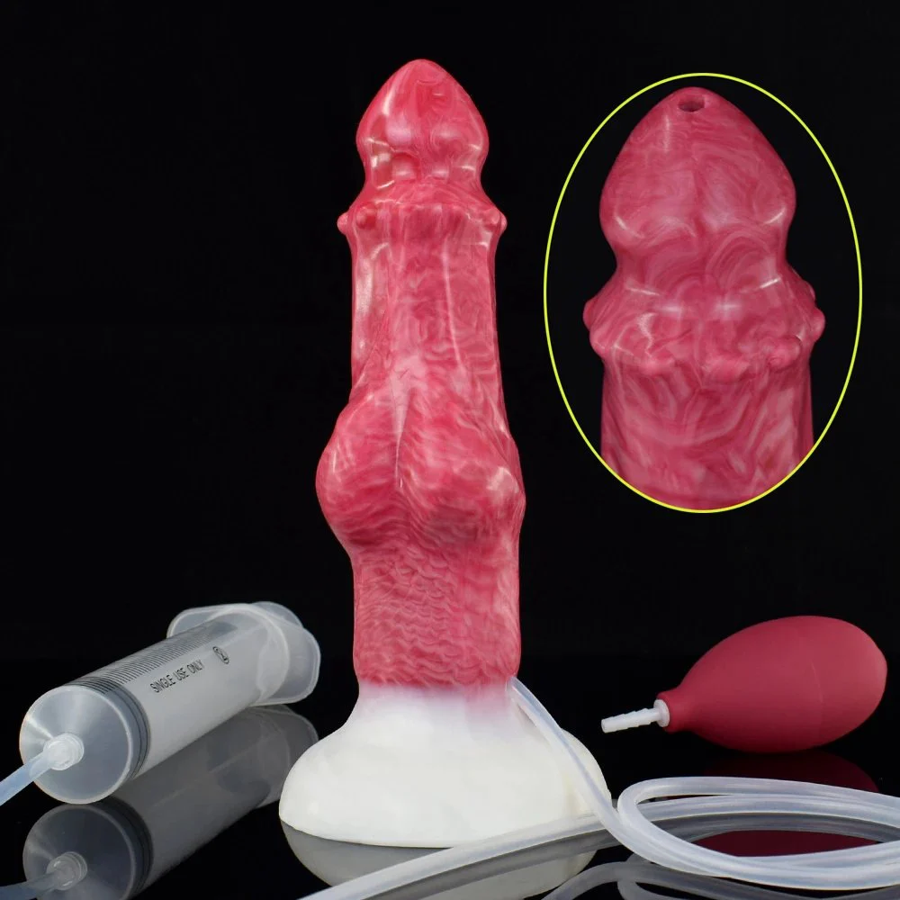 Ejaculating Penis New Realistic Dog Knot Female Masturbator Sex Toy Water Spray Dildo Ejaculation Squirting Dildo Women