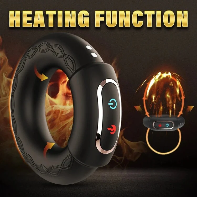 10 Mode APP Control Vibration Heating Men's Ejaculation Cock Ring Sex Toys for Men