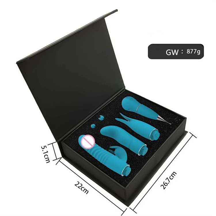 USB Rechargeable Clitoral Stimulator AV Vibrator Set 4 in 1 G Spot Massager Vibrator Sex Toys for Women