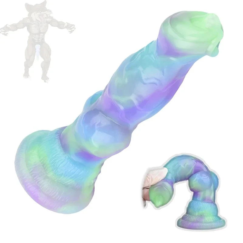 Butt Plugs Werewolf Dildos Animal Dildo for Beginners Women and Men Gay Lesbian alien Cock Hands-free Beast Dildos Big Knot