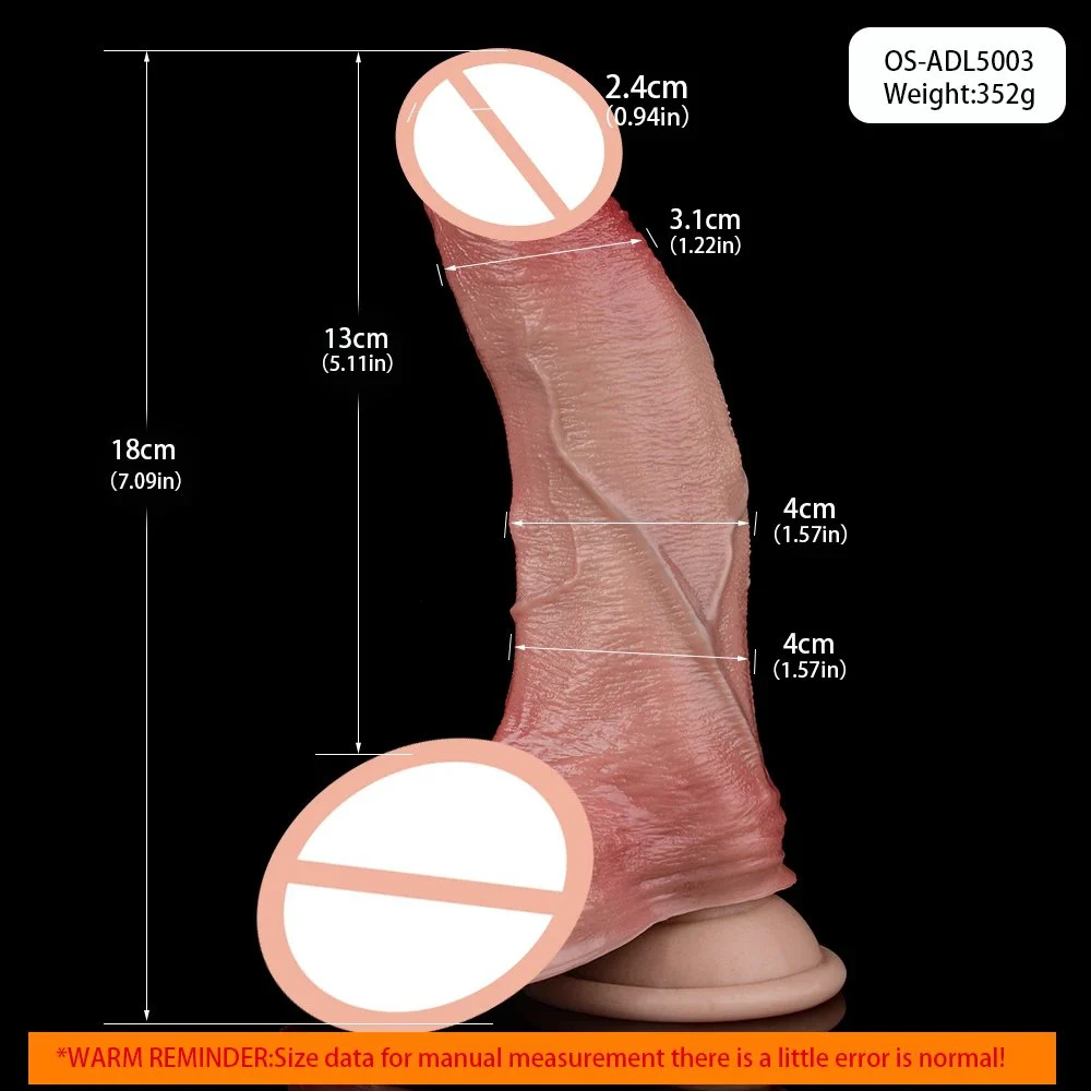 Double Layer Silicone Dildo with Hands-Free Suction Cup Sex Toy for Women Sex Realistic Dual Density Anal Plug