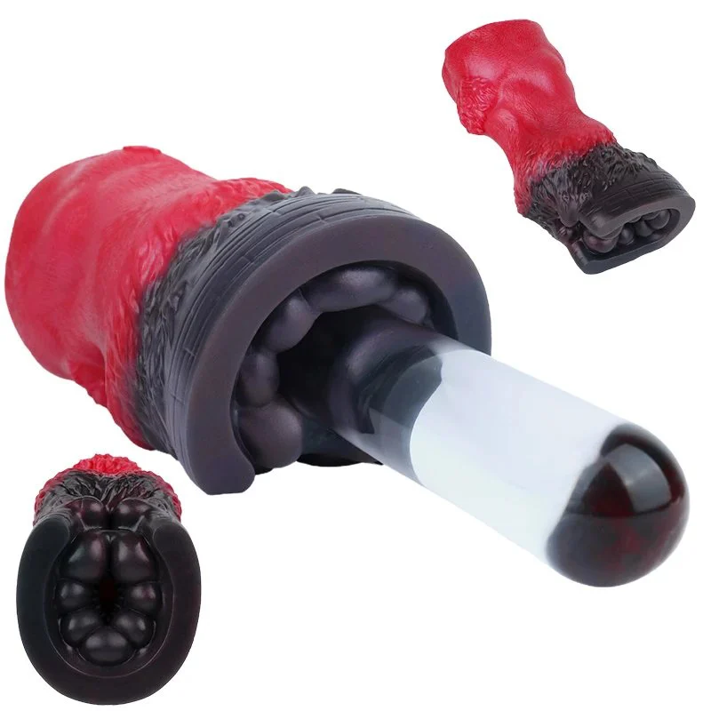 6.69in Donkey Male Masturbator Realistic Animal Texture Vagina Manual Silicone Male Masturbation Sleeve Adult Sex Toys