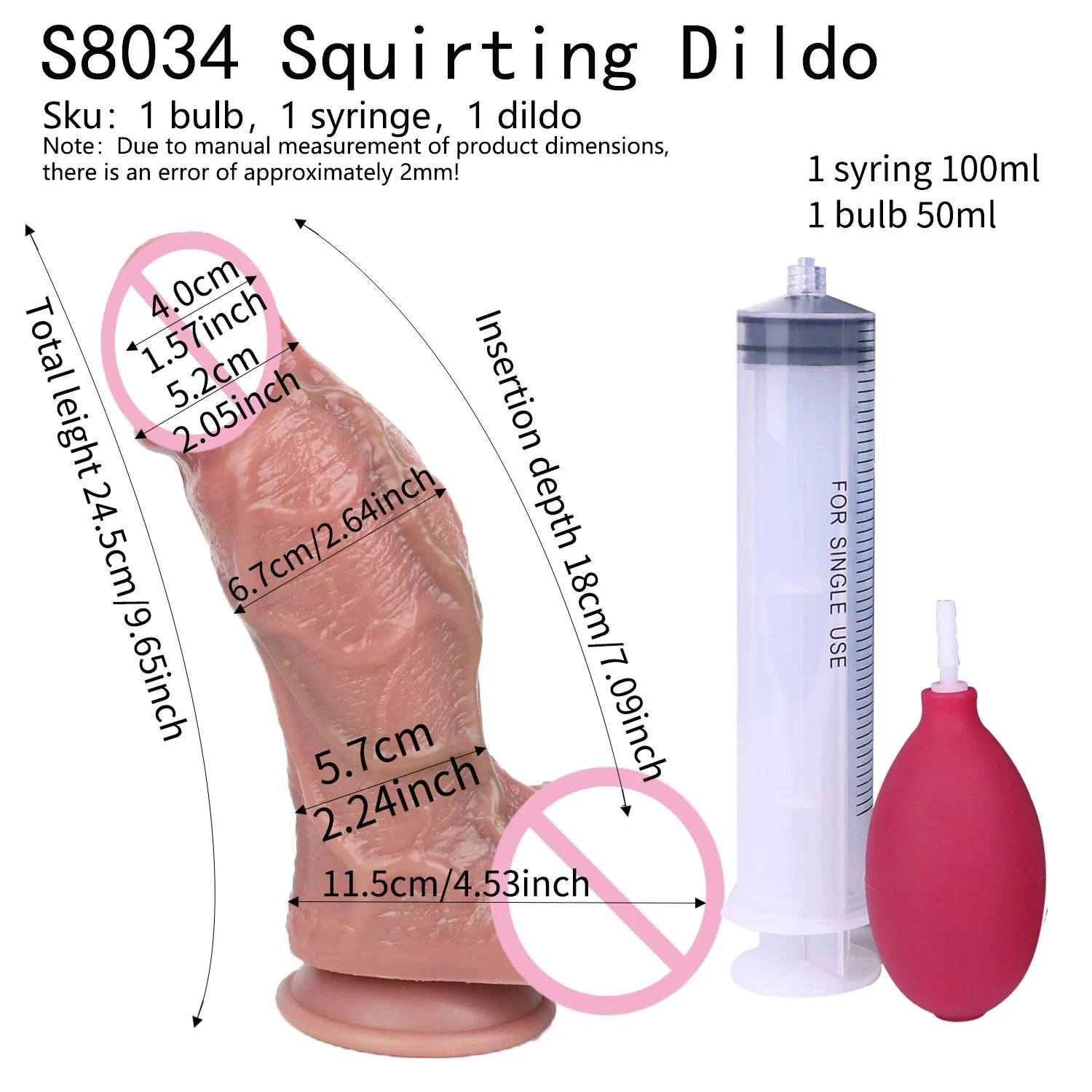 Big Realistic Squirting Dildo Ejaculating Penis for Women With Strong Suction Cup Soft Dildo for Women G-Spot Anal Prostate