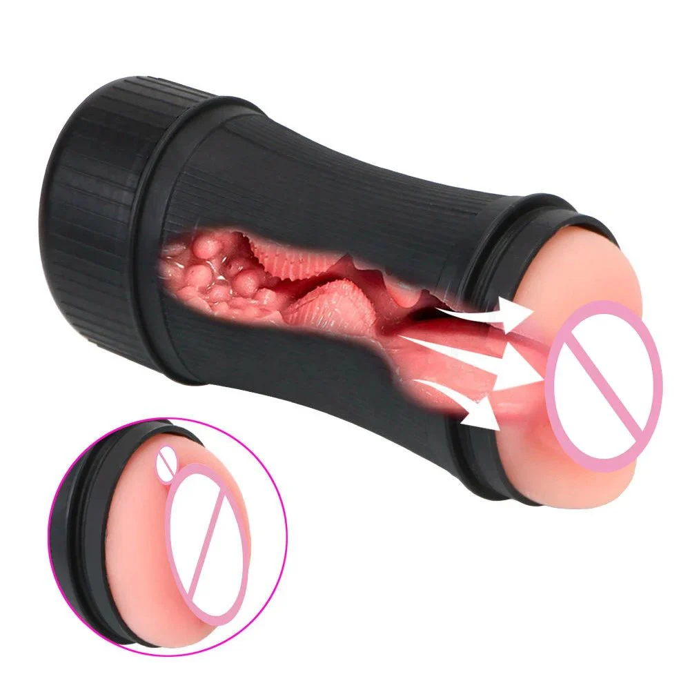 Adult Products Men Appliances Real Feel Touch Mini Manual Aircraft Cup Vibrator Masturbation Cup for Men