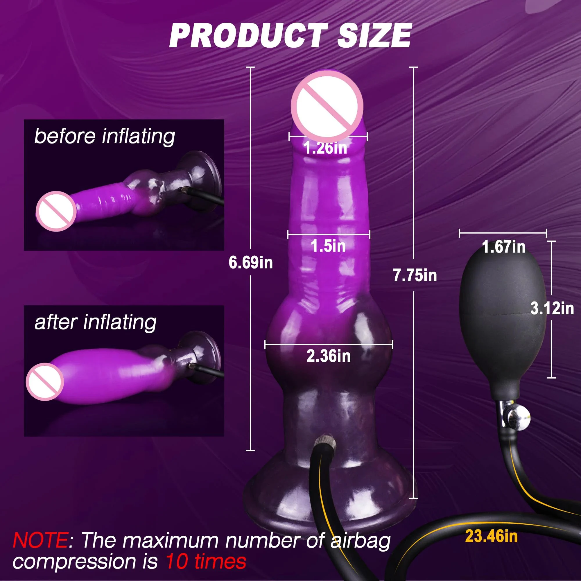 Realistic Silicone Inflatable Dog Knot Dildo Toy Monster Alien Animal Adult Women's Wearable Anal Plug Dildos Product