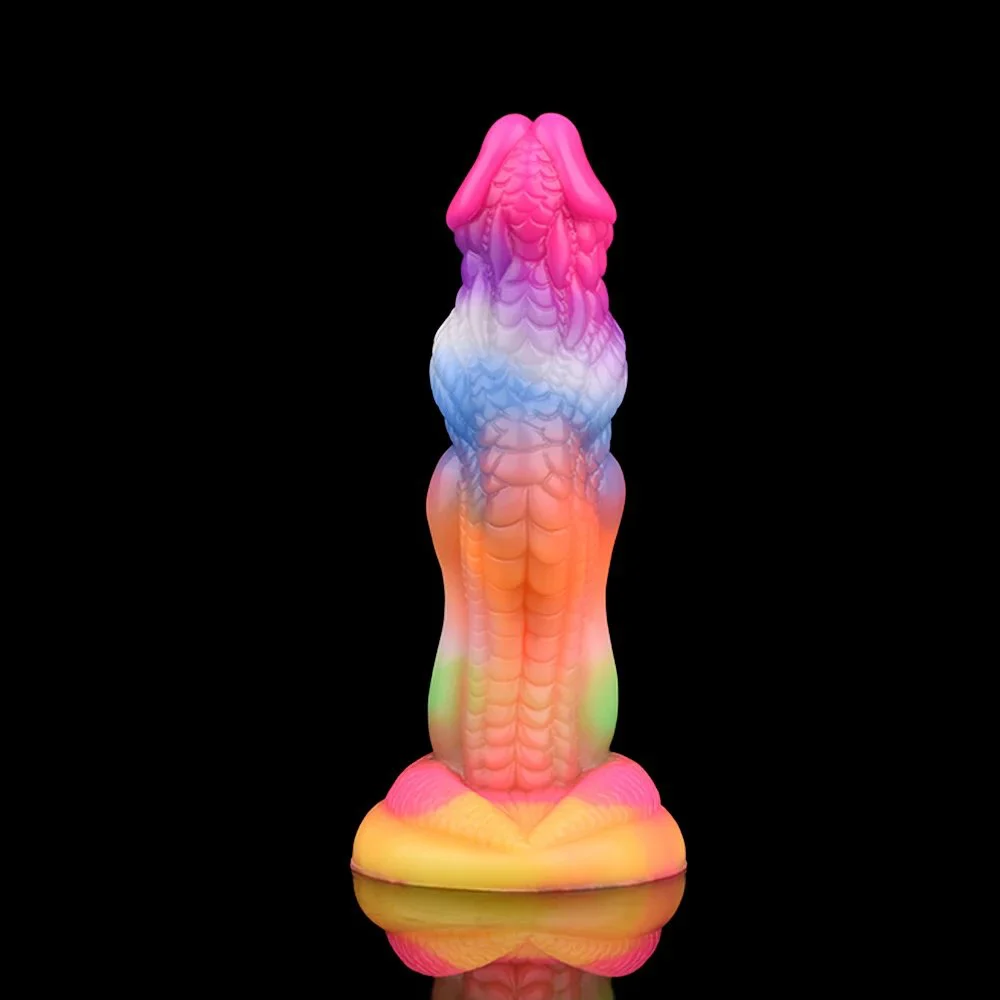 Dragon Dildo Glow in the Dark Curved Shaft Adult Sex Toy for G-spot Anal Play