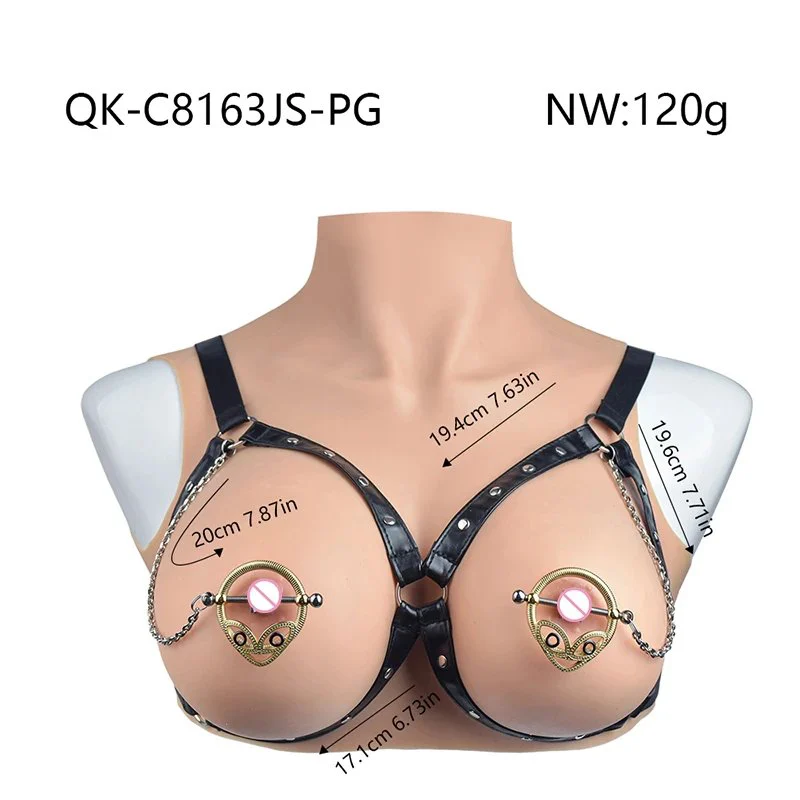 Leather Bondage Body Fetish Applies to Women's Breast Clips Bring Tingling Sensation and Pressure Sm Erotic Lingerie