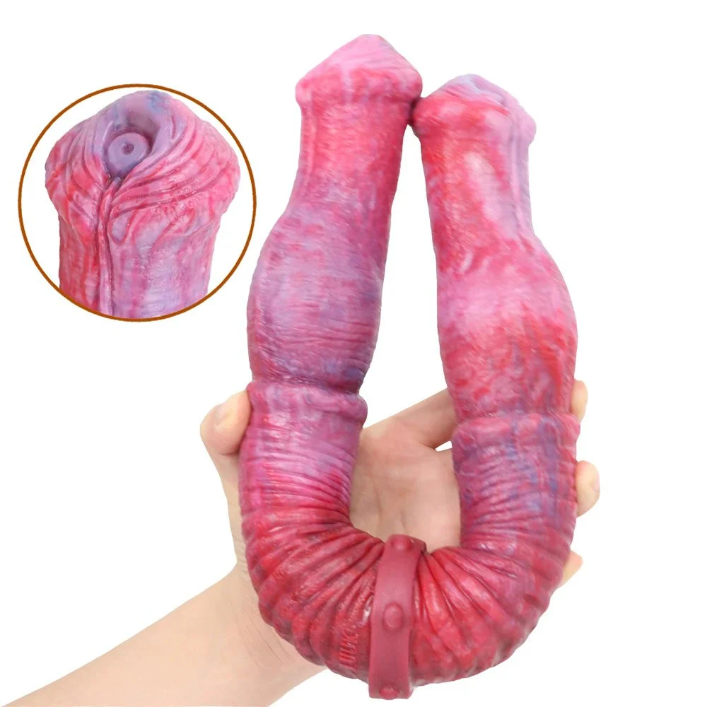 Color Lesbian Super Long Dildo Double Head Rubber Rod Huge Cock Penis for Women Sex Shop Adults