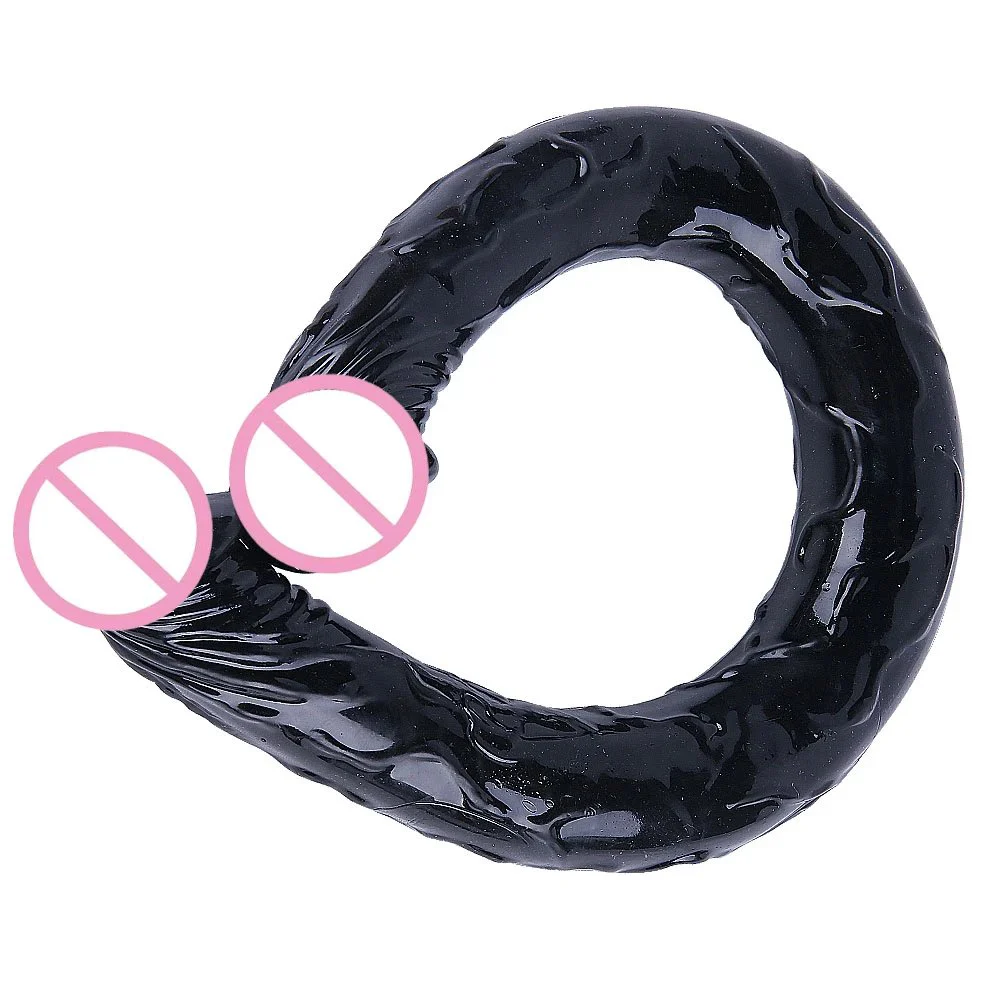 Dual Sensation Silicone Stick Bendable PVC Dual-Head Massager Stimulator Adult Sex Dildo Toy