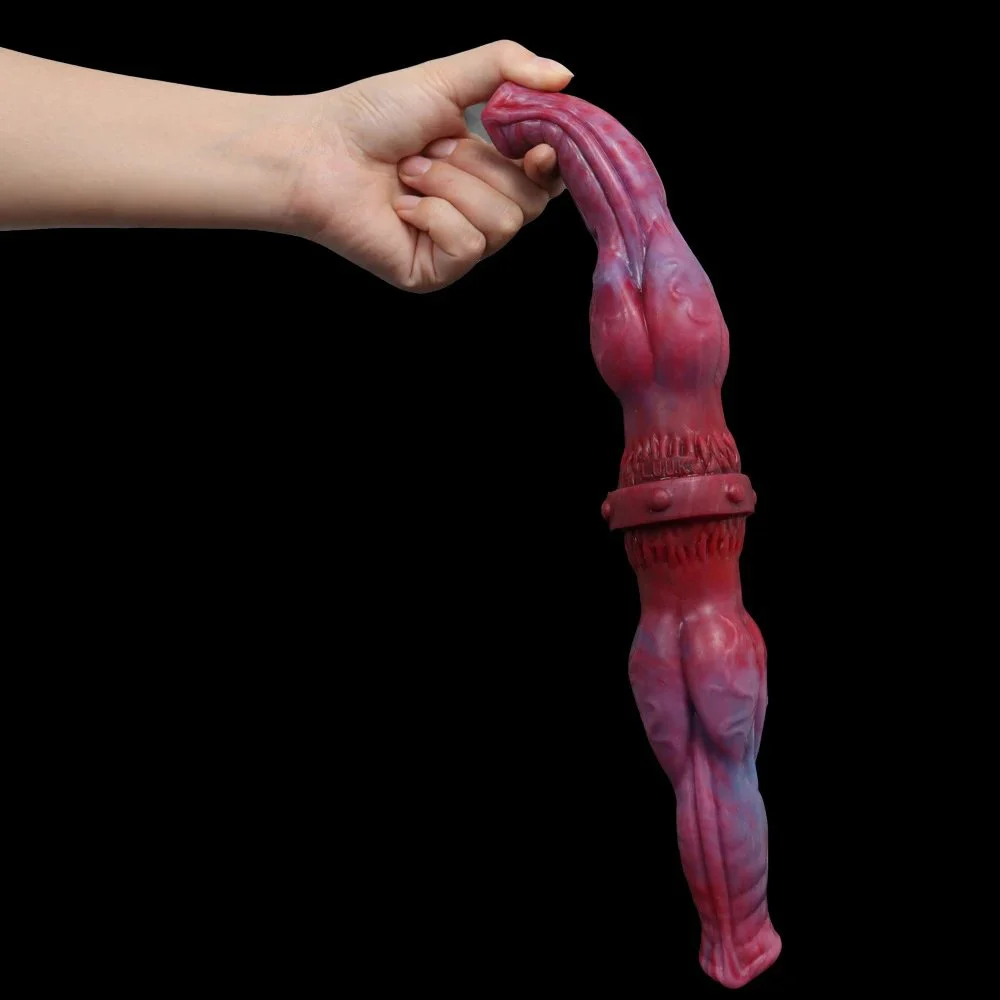 Colorful Double-headed Dragon Phallus Lesbian Lesbian Masturbation Sex Toys Yin Anal Double with Masturbation Stick Shaped Wolf