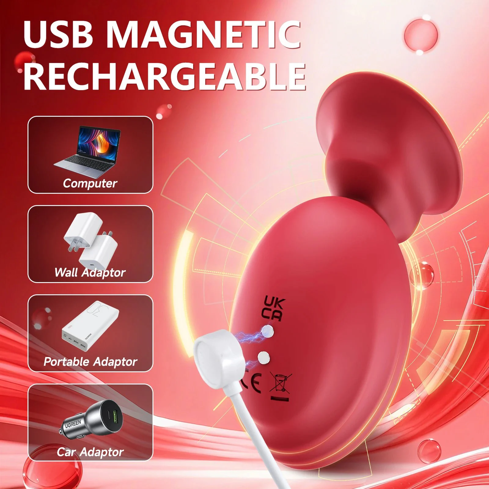 USB Rechargeable Vibrator-Female Clitoral Stimulator & Intimate Massager 100% Waterproof Adult Toy
