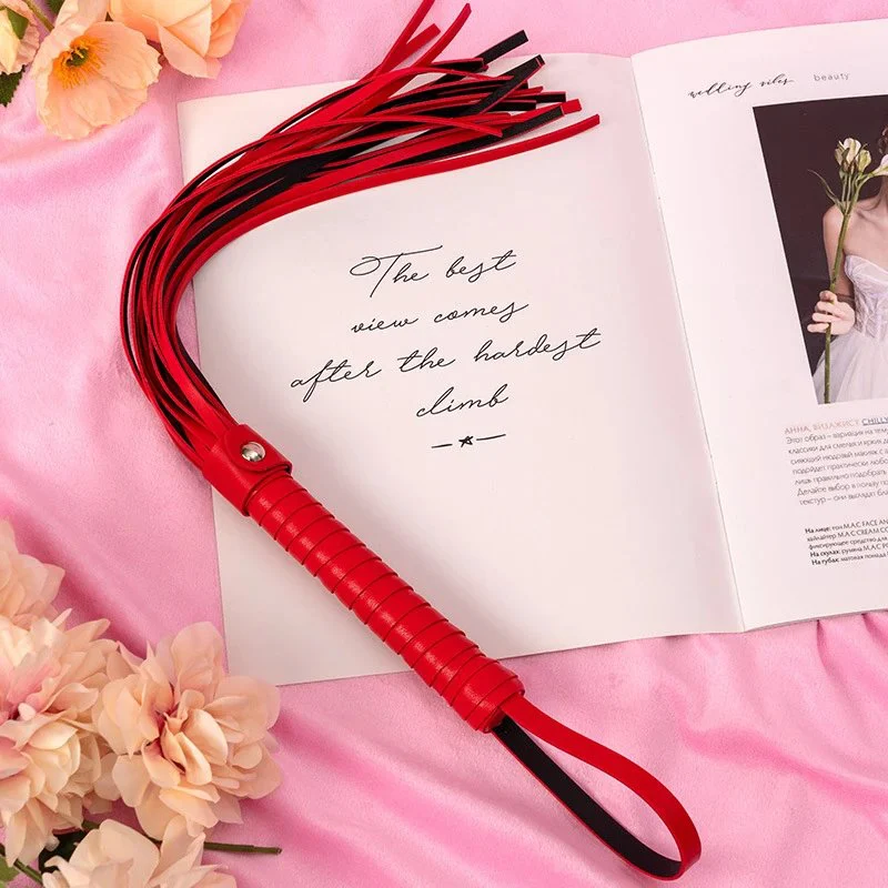 Leather Flogger Whip for Adult SM Play Sex Toy for Pleasure & Role Play