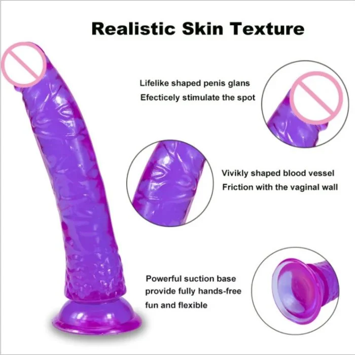 Crystal Soft Realistic Dildo for Couples Anal Sex Toy