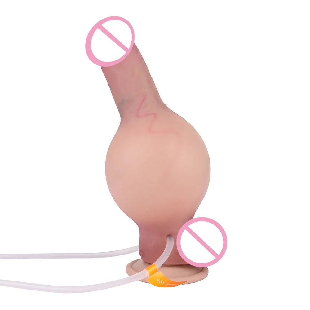 Ejaculation Dildo Inflatable Water Spray Silicone Artificial Penis Female Masturbator Simulation Sex Dildo