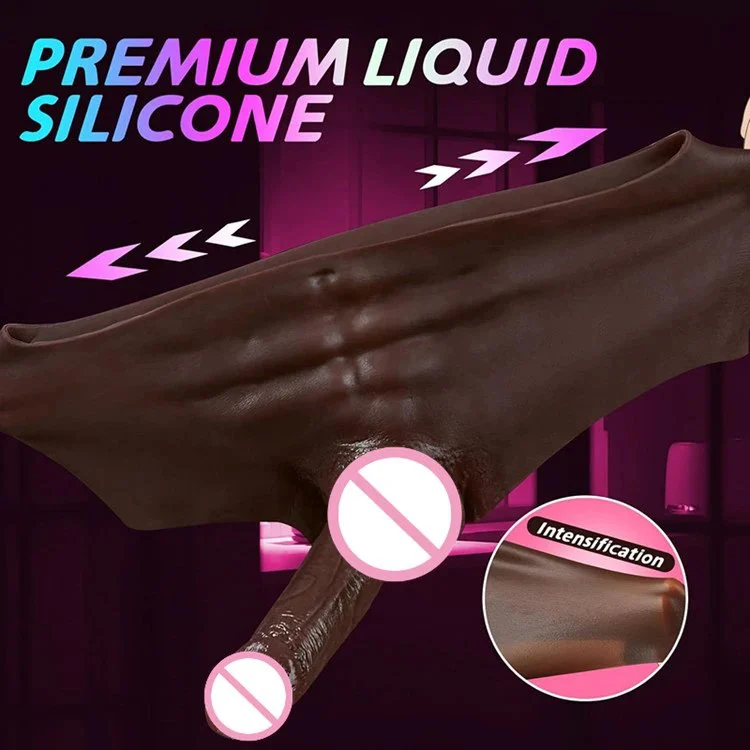 Coffee Silicone Strap on Dildo for Women Panty Wearable Dildo Adult Sex Toys for Men Lesbian Gay