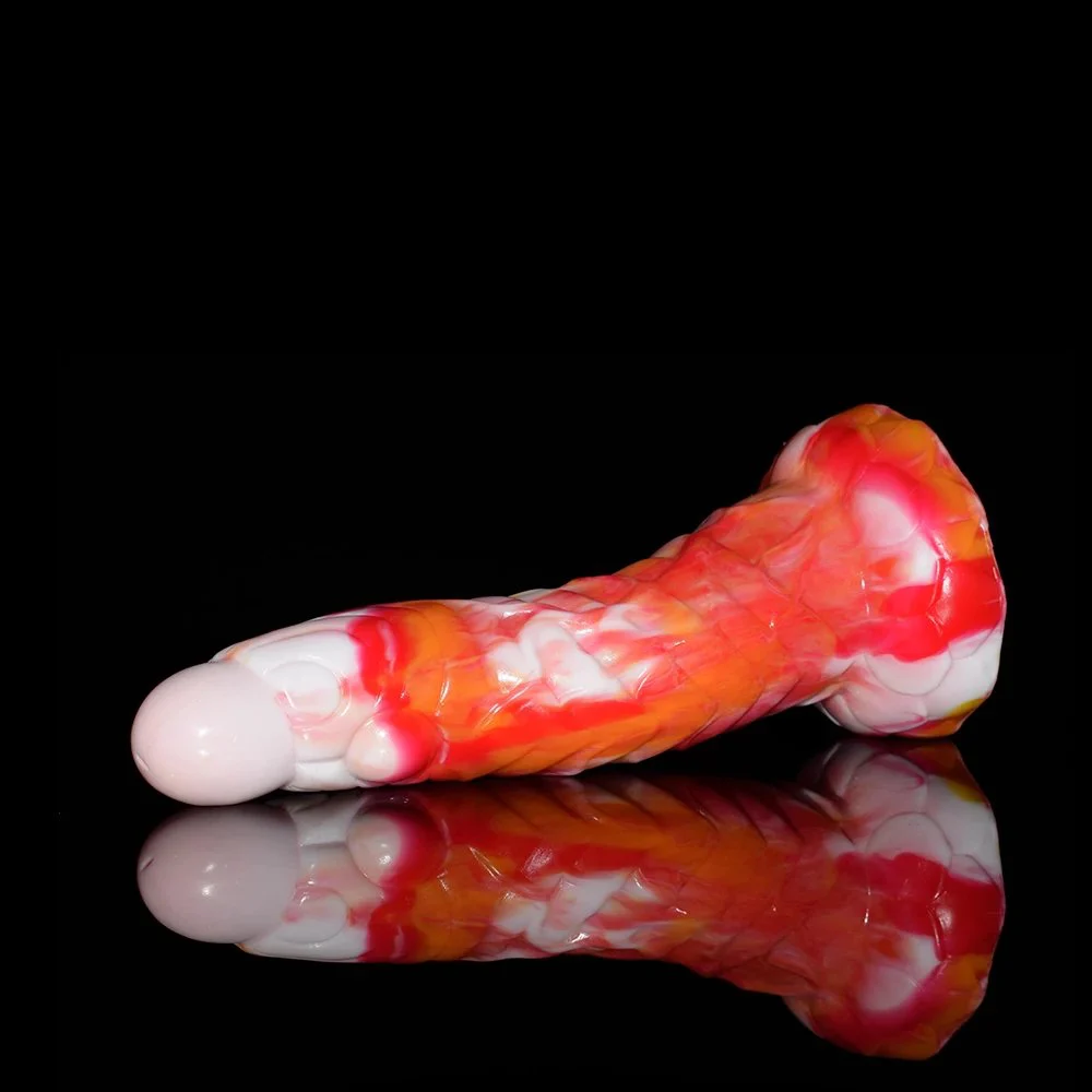 Colorful Artistic God Beast Lifelike Snake Dildo Rubber Sex Toy Lesbian Handjob Penis for Vagina Pussy Massage Wand