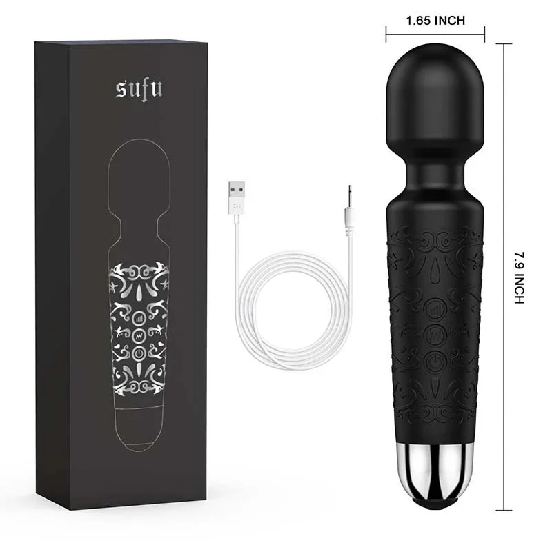 Vibration USB Rechargeable Vibrator for Women Wand Vibrator Sex Toy Women Sex Product