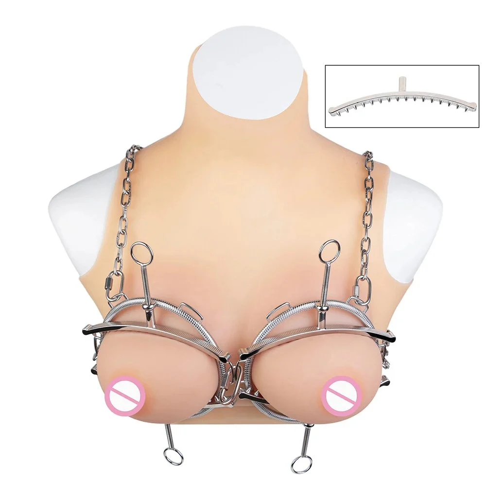 Heavy Metal Chest Jig Series of Products the Sharp Intense Pain-inducing Bondage Nipple Clamps Are Suitable for BDSM
