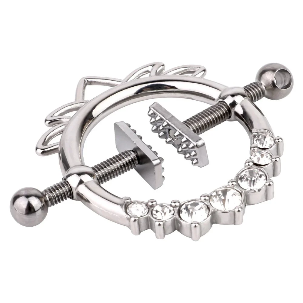 Metal Exquisite Nipple Clamps Squeeze Stimulate Nipples Nipple Clamps Female Bondage Gear Sex Toys Game