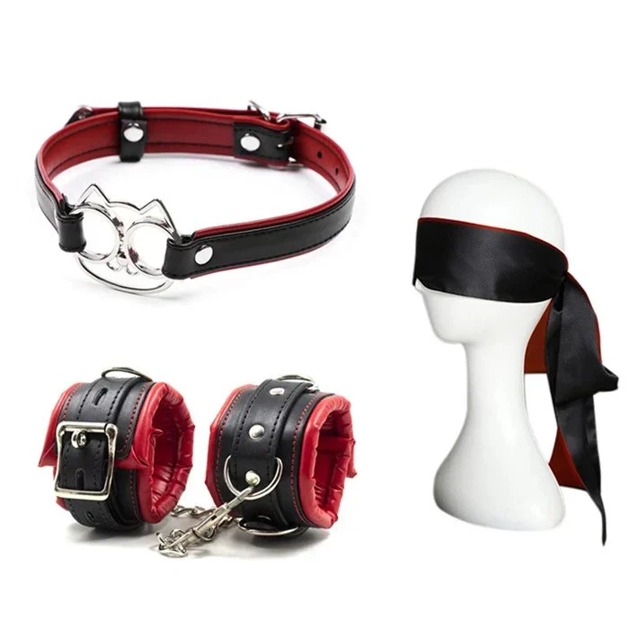 Leather Bondage Gear Set Table Accessories for Game Restrictions