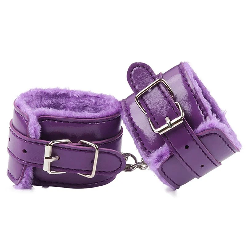 Rainbow Leather Cross Buckle Handcuffs Ankle Cuffs Bondage Cross Cuffs Restraints Straps Erotic