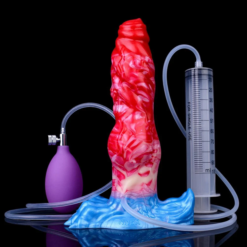 Fantasy Dragon Dildo New Silicone Soft Inflatable Water Spray Simulated Intercourse Dildo Gay Adult Anal Plug Penis Sex Toy