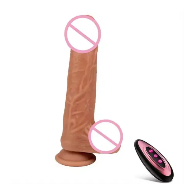 Realistic Telescopic Dildo Vibrator Waterproof Portable Heating Anal Clit G Spot Stimulation Adult Sex Toys Women
