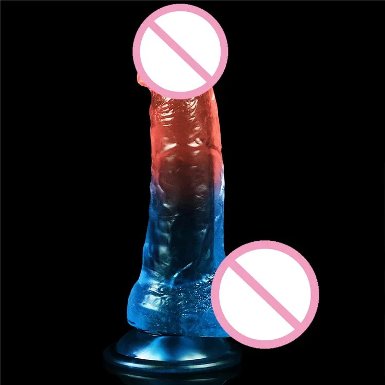 Body Safe Unscented TPE Colourful Dildo Manual Large Dildo With Suction Cup