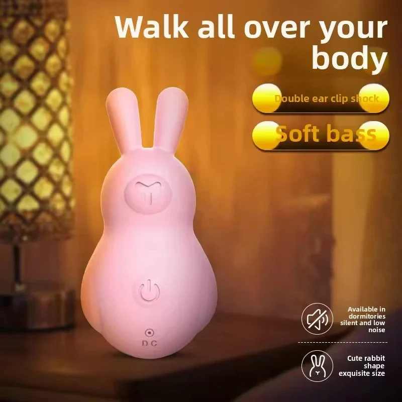 Cute Rabbit Women Mini Pin Charging Vibrator 12 Frequencies Strong Vibrating Modes G-Spot Sex Toys for Woman Massagers