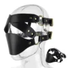 Cosplay Leather Mask Couple Flirting Face Shield Fetish Adult Head Bondage Harness Sexy Tool Party Game Dress up Sex Toys
