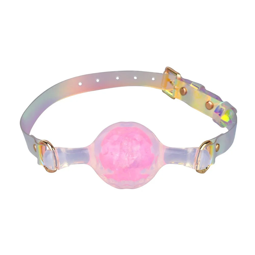 Crystal Mouth Gag with 2 Sizes and Color Options, Adult Sex Toy for Men and Women