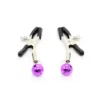 Deluxe Adjustable Nipple Clamps Set with Bells and Glass Balls for Couples Play Sensual Breast Training Adult Toy