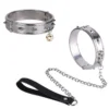 Diamond Spire Premium Leather Adjustable Collar for Submissive Play with Spikes & Metal Buckle