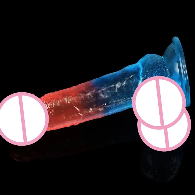 Body Safe Unscented TPE Colourful Dildo Manual Large Dildo With Suction Cup
