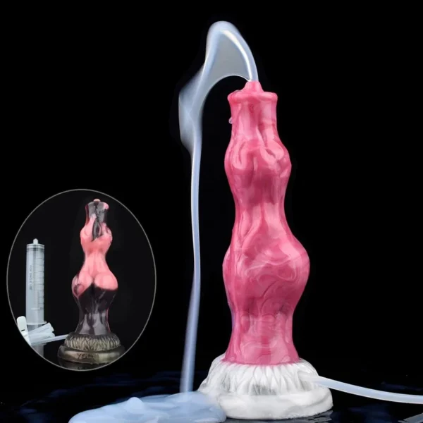 Fantasy Ejaculating Wolf Dildo Cocks with Two Big Knot Squirting Wolf Dildo Wolf Penis Ejaculating Dildo