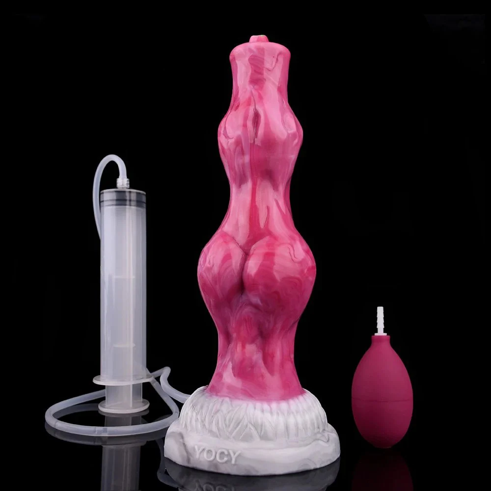 Fantasy Ejaculating Wolf Dildo Cocks with Two Big Knot Squirting Wolf Dildo Wolf Penis Ejaculating Dildo