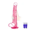 Big 11.61-Inch Thick Silicone Suction Cup Dildo with Lifelike Skin-Touching Feel Soft Pink Waterproof for Women & Men