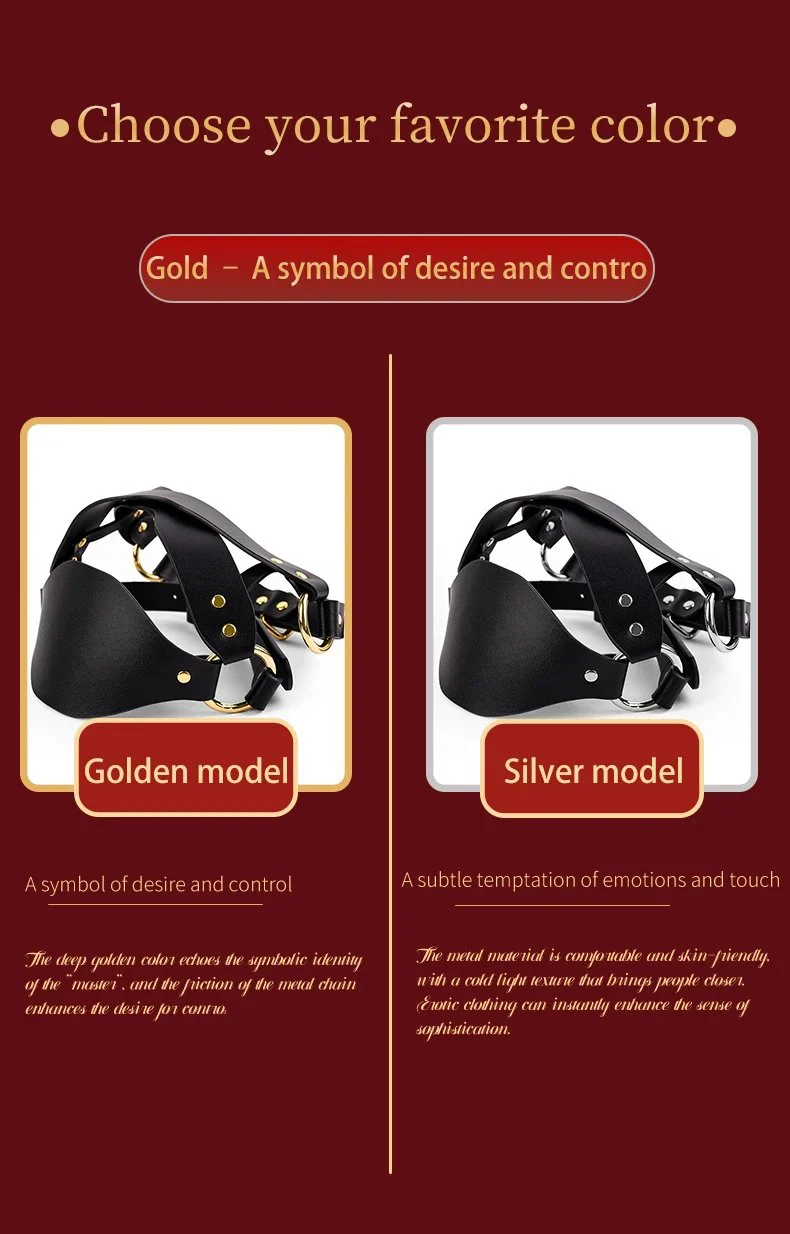Cosplay Leather Mask Couple Flirting Face Shield Fetish Adult Head Bondage Harness Sexy Tool Party Game Dress up Sex Toys