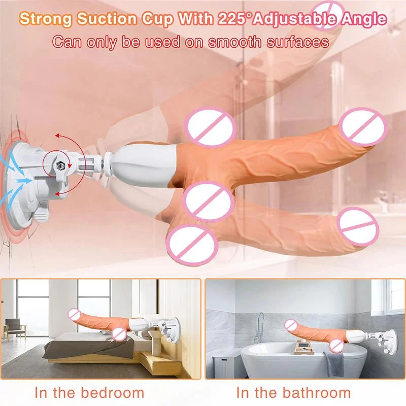 Remote Control G-Spot Clitoral Anal Stimulation Realistic Big Dildo Hands-free Automatic Thrusting Vibrating Sex Dildo Machine