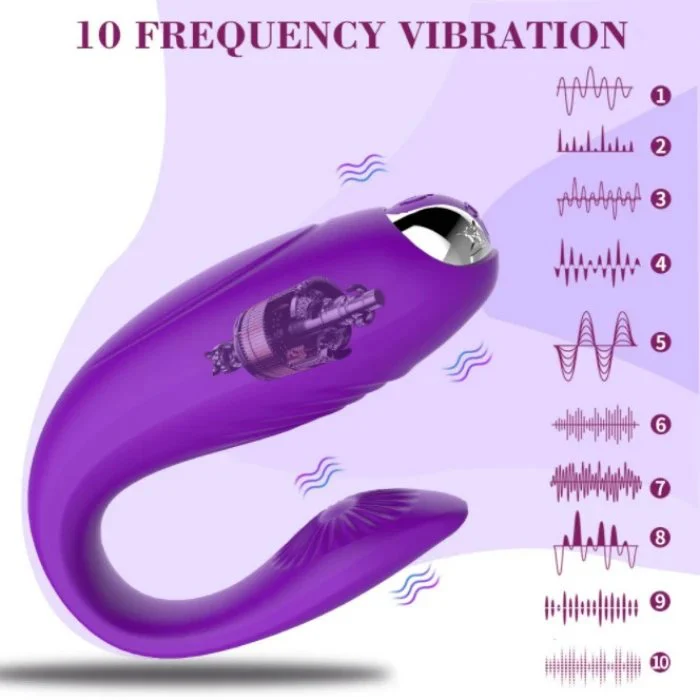 USB Rechargeable 10 Frequency Silicone Clit G-Spot Vibrator Wearable Vaginal Sex Toys for Women