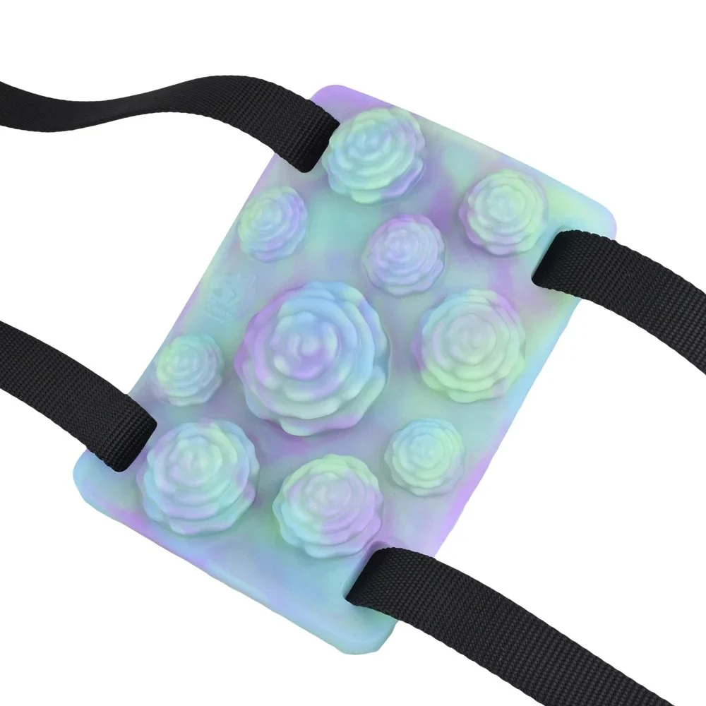 Luminous Flower-shaped Female Sex Grinder Woven Tape Strap on Sex Toys Clitoris and Pussy Stimulated for Couple Pleasure