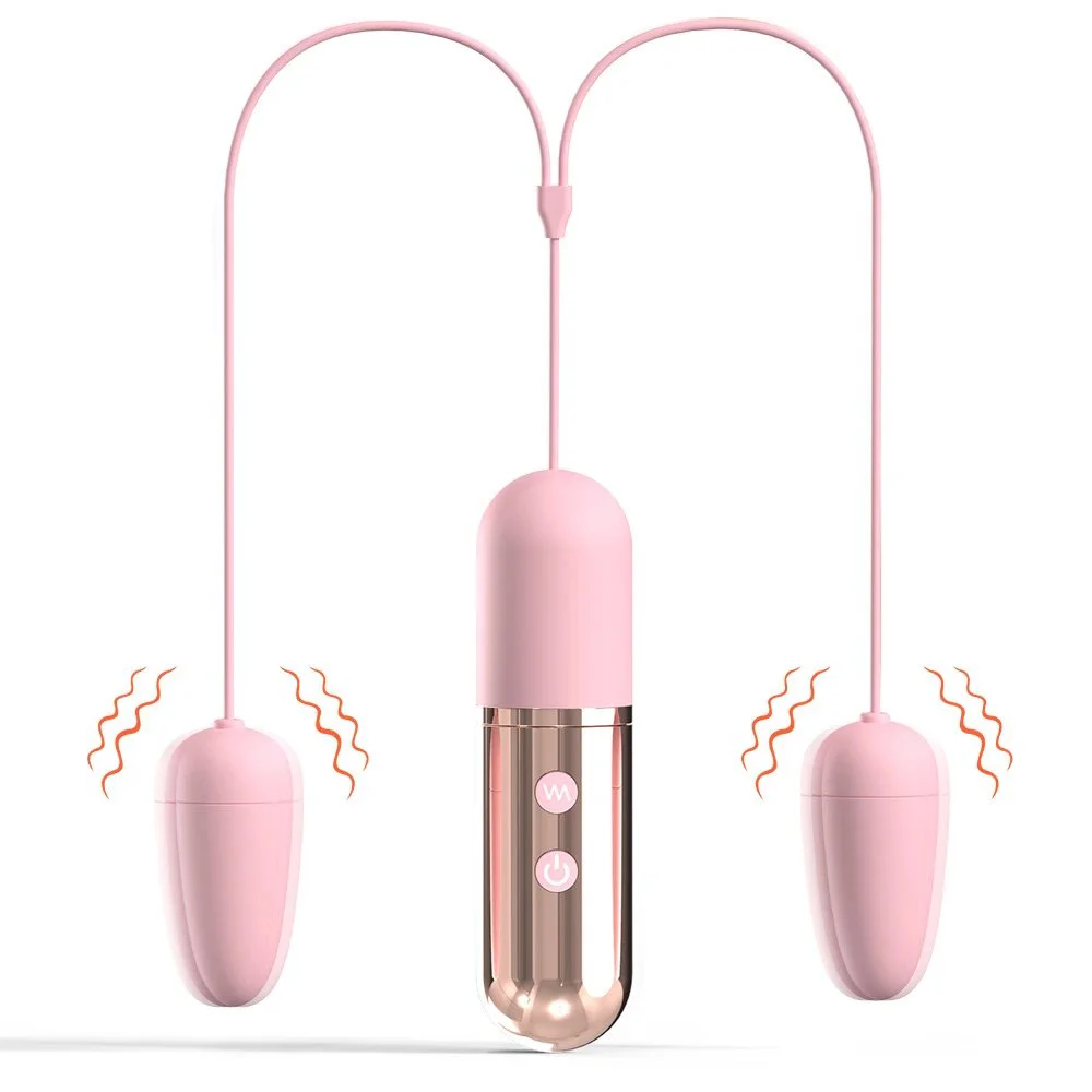 Female wired double loveegg Breast Toys masturbator sex toys