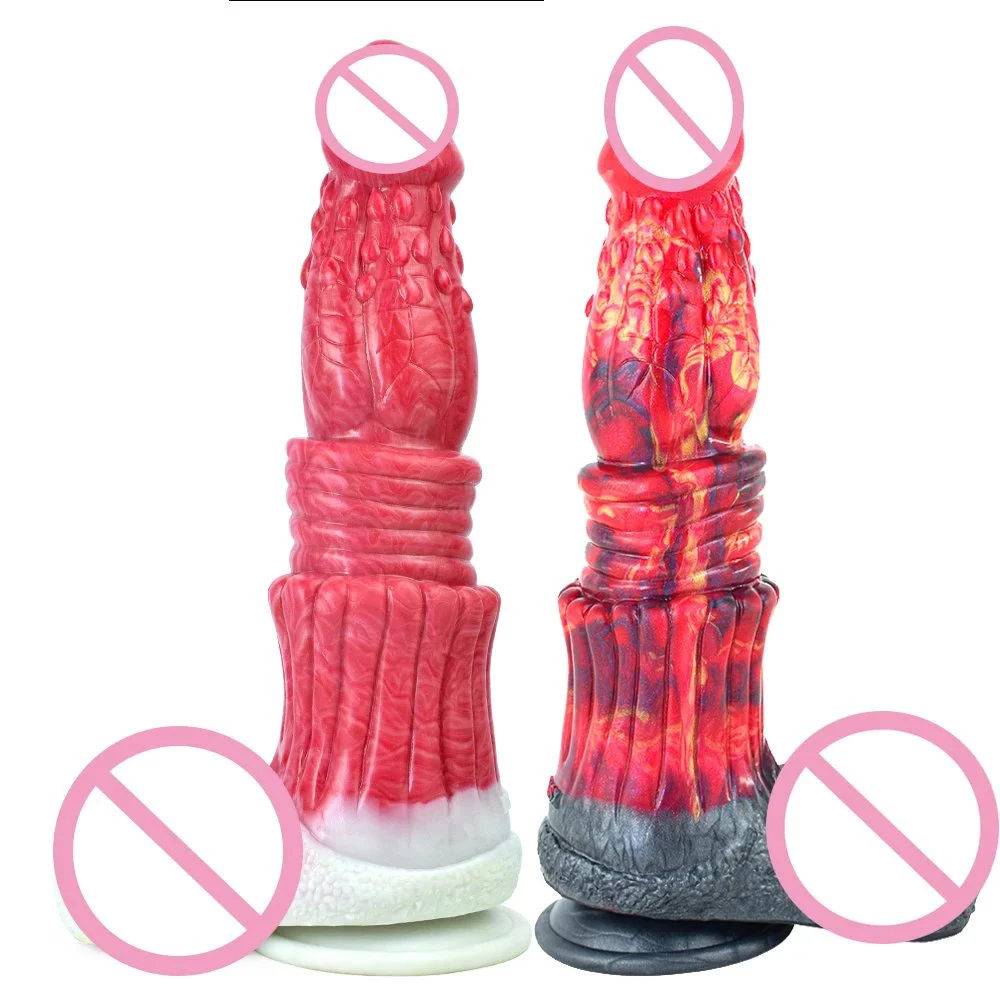 Big Size Silicone Cock Penis Animal Horse Dildo Realistic Testicle Anal Plug Dildo with Strong Sucker