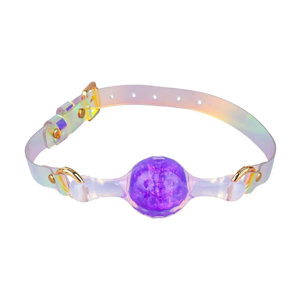 Crystal Mouth Gag with 2 Sizes and Color Options, Adult Sex Toy for Men and Women