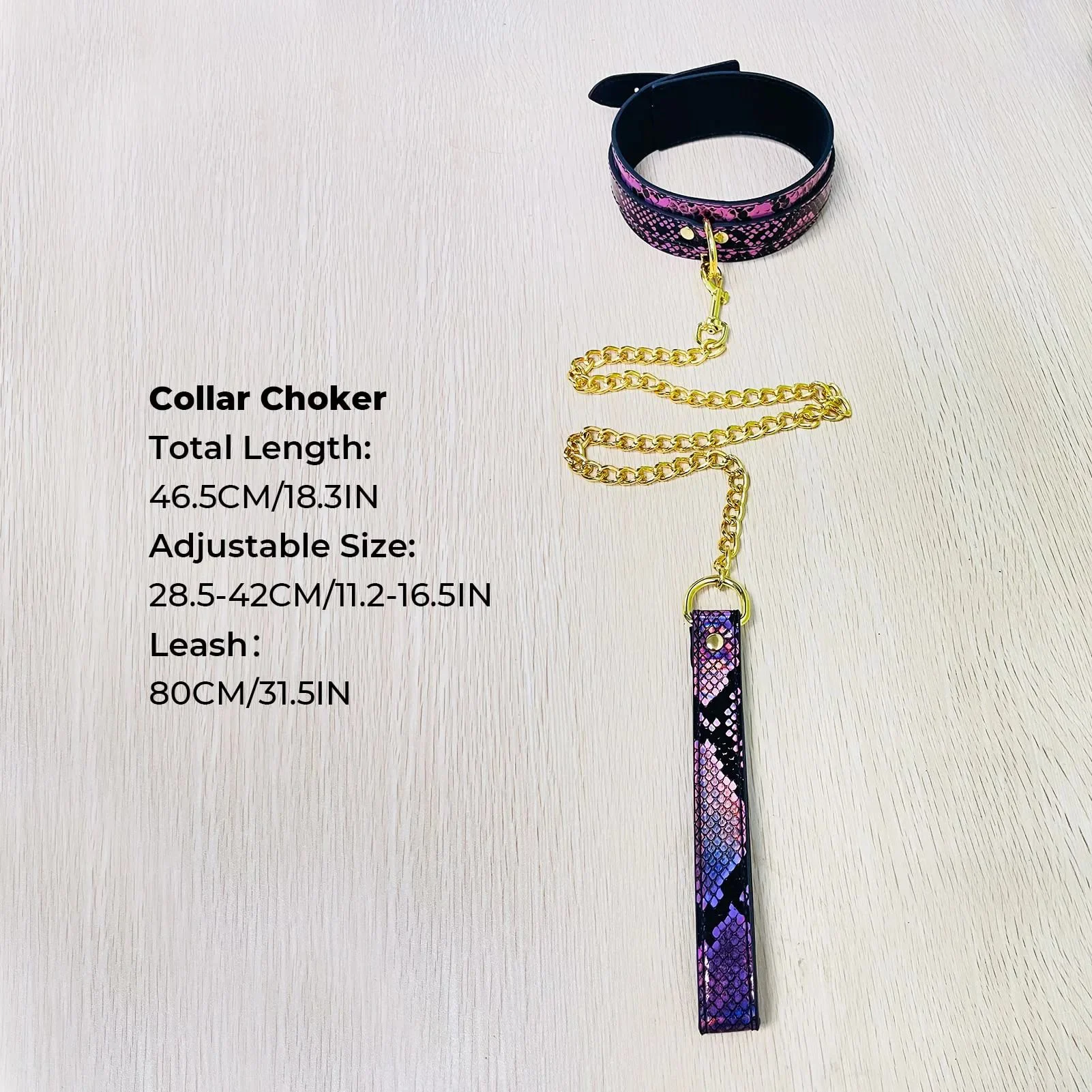 PU Leather Bondage Kit Snake Pattern Fetish Adult Game Sex Bondage Restraints Sets Handcuffs Legcuffs Collar with Leash