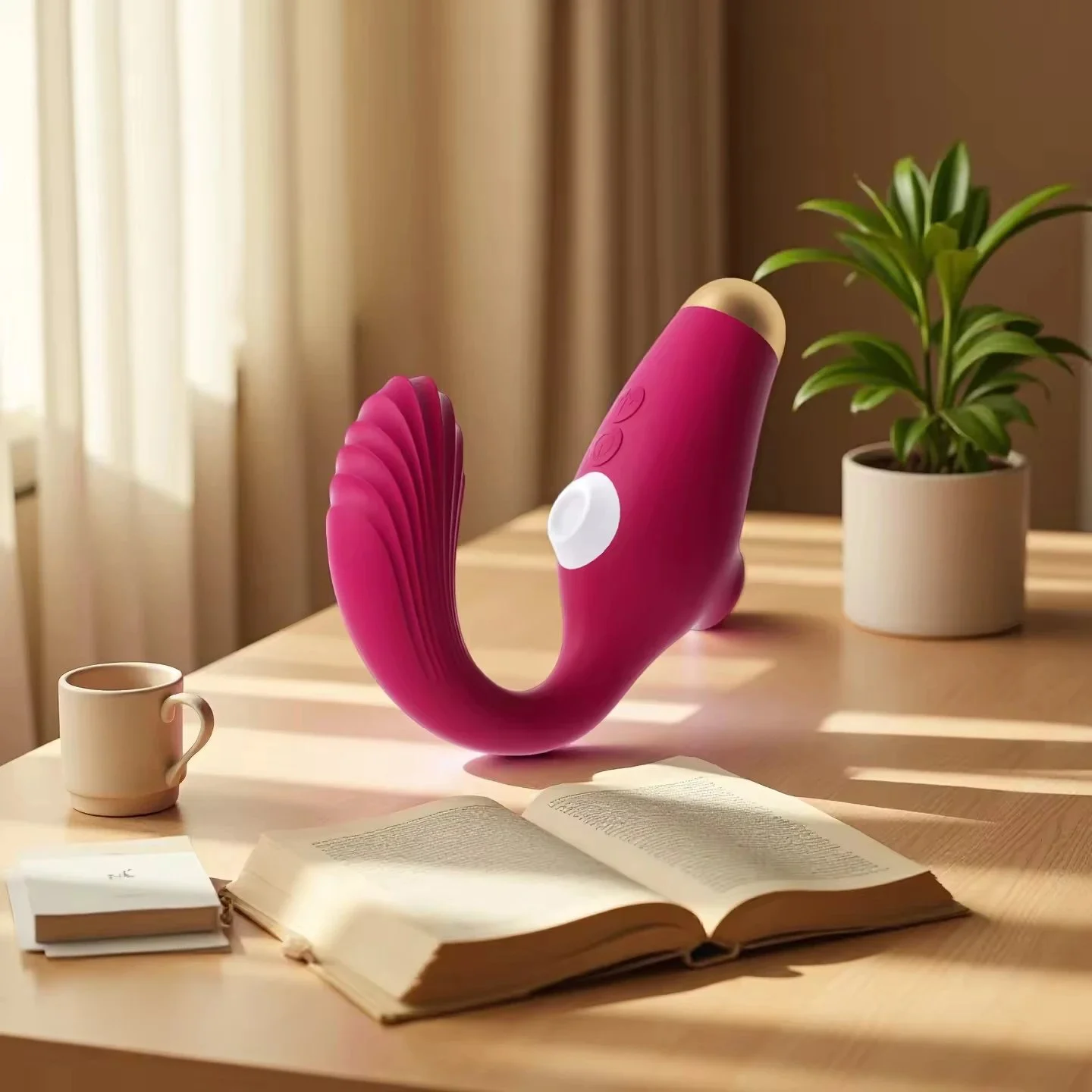 USB Rabbit Vibrator with 10-Speed Gentle Air Vibrations & Sucking for Clitoral Nipple Anal Stimulation-Female Orgasm Masturbator